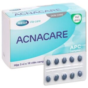 Acnacare hỗ trợ giảm mụn, viêm tuyến bã nhờn hộp 30 viên - 07/2024 | nhathuocchangpharma.com