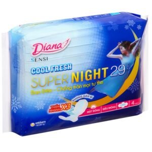 Băng vệ sinh ban đêm Diana Sensi Cool Fresh có cánh gói 4 miếng - 07/2024 | nhathuocchangpharma.com