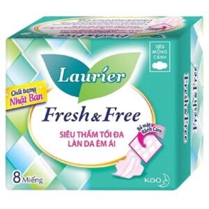 Băng vệ sinh Laurier Fresh & Free siêu thấm gói 8 miếng - 07/2024 | nhathuocchangpharma.com