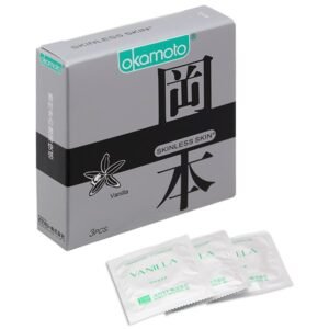 Bao cao su Okamoto Skinless Skin Vanilla 53mm hộp 3 cái - 07/2024 | nhathuocchangpharma.com