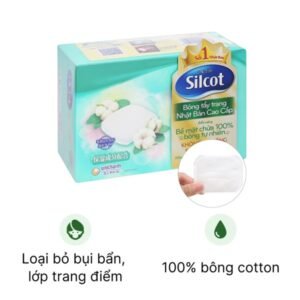 Bông tẩy trang Unicharm Silcot cao cấp mềm xốp, êm ái hộp 66 miếng - 07/2024 | nhathuocchangpharma.com