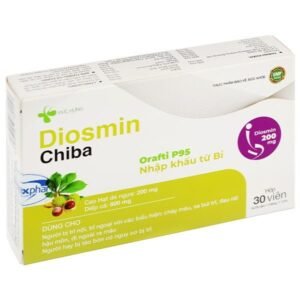 Diosmin Chiba giảm táo bón, hỗ trợ giảm trĩ hộp 30 viên - 07/2024 |nhathuocchangpharma.com