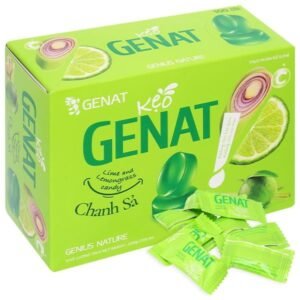 Kẹo ngậm Genat Lime and Lemongrass candy Chanh Sả hộp 100 viên - 07/2024 | nhathuocchangpharma.com