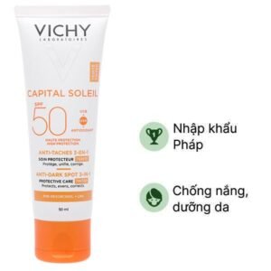 Kem chống nắng Vichy Capital Soleil Anti-Dark Spot 3-in-1 (có màu) giảm thâm nám tuýp 50ml - 07/2024 | nhathuocchangpharma.com