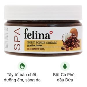 Kem tẩy tế bào chết Felina hạt cà phê & tinh dầu dừa hũ 220g - 07/2024 | nhathuocchangpharma.com