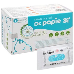 Khăn hạ sốt Dr.Papie 3mo+ cho bé (5 gói x 5 miếng) - 07/2024 | nhathuocchangpharma.com