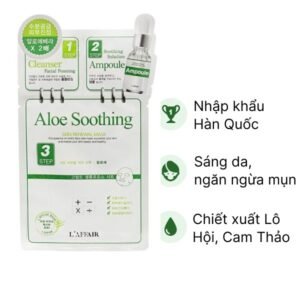 Mặt nạ Rainbow L'affair Aloe Soothing 3 bước cho da hỗn hợp miếng 28ml - 07/2024 | nhathuocchangpharma.com