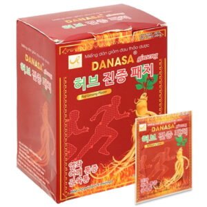 Miếng dán giảm đau thảo dược Danasa ginseng (7.5cm x 10cm) hộp 20 gói x 5 miếng - 07/2024 | nhathuocchangpharma.com