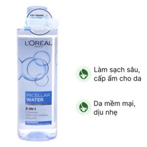 Nước tẩy trang L'Oréal Micellar Water 3 in 1 tươi mát cho da hỗn hợp, da dầu chai 400ml - 07/2024 | nhathuocchangpharma.com