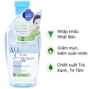 Nước tẩy trang Senka All Clear Water Fresh giảm mụn, kiểm soát nhờn chai 230ml - 07/2024 | nhathuocchangpharma.com
