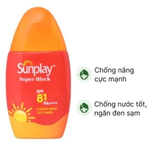 Sữa chống nắng Sunplay Super Block SPF 81/PA++++ ngăn da đen sạm chai 30g - 07/2024 | nhathuocchangpharma.com