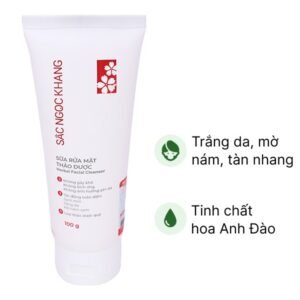 Sữa rửa mặt thảo dược Sắc Ngọc Khang giúp da trắng sáng, mờ sạm nám tuýp 100g - 07/2024 | nhathuocchangpharma.com