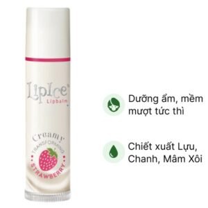 Son dưỡng môi LipIce không màu chuyển kem mịn hương dâu cây 4.3g - 07/2024 | nhathuocchangpharma.com