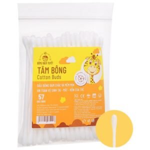 Tăm bông trẻ em Bông Bạch Tuyết đầu tròn gói 57 que - 07/2024 | nhathuocchangpharma.com