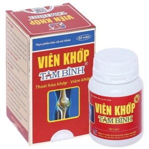 Viên khớp Tâm Bình hỗ trợ giảm thoái hóa khớp, viêm khớp lọ 60 viên - 07/2024 | nhathuocchangpharma.com