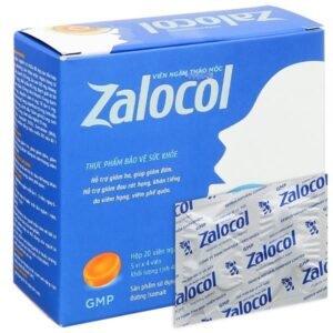 Viên ngậm thảo mộc Zalocol hỗ trợ giảm ho, giảm đờm hộp 5 vỉ x 4 viên - 07/2024 | nhathuocchangpharma.com