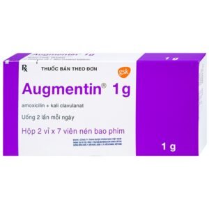 Thuốc Augmentin 1g GSK điều trị nhiễm khuẩn (2 vỉ x 7 viên)